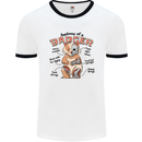 Anatomy of a Badger Funny Mens White Ringer T-Shirt White/Black