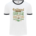 St Patricks Day Redhead Ginger Funny Irish Mens White Ringer T-Shirt White/Black