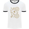 Bicycle Parts Cycling Cyclist Bike Funny Mens White Ringer T-Shirt White/Black