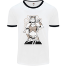 A Female Viking Shield Maiden Warrior Mens Ringer T-Shirt White/Black