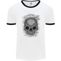 Skull of Chains Mens White Ringer T-Shirt White/Black