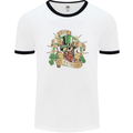 St. Patrick's Day of the Beer Funny Irish Mens White Ringer T-Shirt White/Black