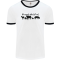 Vegetarian Animals Friends Not Food Vegan Mens White Ringer T-Shirt White/Black