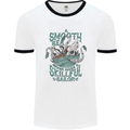 Skilful Sailor Kraken Sailing Octopus Mens White Ringer T-Shirt White/Black