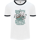 Skilful Sailor Kraken Sailing Octopus Mens White Ringer T-Shirt White/Black