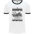 Some Grandpas Funny Biker Motorbike Bike Mens Ringer T-Shirt White/Black