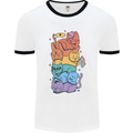 LGBT Cats Mens White Ringer T-Shirt White/Black