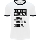 Levels of Wildness Libra Mens White Ringer T-Shirt White/Black