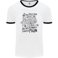 Always Tired Fatigued Exhausted Pigeon Funny Mens White Ringer T-Shirt White/Black