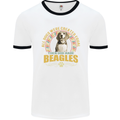 A Beagle Dog Mens Ringer T-Shirt White/Black