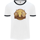 Free Kisses Animals Cow Monkey Giraffe Mens Ringer T-Shirt White/Black