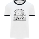 Funny Climate Change Keep the Planet Clean Mens Ringer T-Shirt White/Black