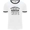 Property of My Awesome Wife Valentine's Day Mens White Ringer T-Shirt White/Black