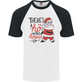 There's a Ho In This House Funny Christmas Mens S/S Baseball T-Shirt White/Black