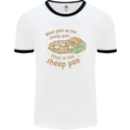 What Goes On In the Sheep Pen Farming Mens Ringer T-Shirt White/Black