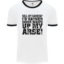 Sell My Camera? Photographer Photography Mens White Ringer T-Shirt White/Black