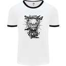 Vampires Transilvania Social Club Halloween Mens White Ringer T-Shirt White/Black
