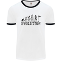 Evolution of a Golfer Funny Golf Golfing Mens White Ringer T-Shirt White/Black