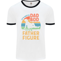 Father's Day Dad Bod It's a Father Figure Mens White Ringer T-Shirt White/Black