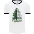 Into the Forest Outdoors Trekking Hiking Mens White Ringer T-Shirt White/Black