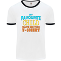 My Favourite Child Gave Me This Fathers Day Mens Ringer T-Shirt White/Black