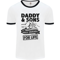 Daddy & Sons Best Friends Father's Day Mens White Ringer T-Shirt White/Black