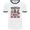 Music Weekend Forecast Alcohol Beer Mens White Ringer T-Shirt White/Black