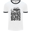 Bigger Toys Older Boys Off Roading Road 4x4 Mens White Ringer T-Shirt White/Black