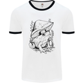 Wildlife Ecology a Frog and a Toadstool Mens White Ringer T-Shirt White/Black