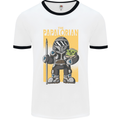 Father's Day The Papalorian Funny Papa Mens White Ringer T-Shirt White/Black