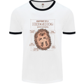 Anatomy of a Hedgehog Funny Mens Ringer T-Shirt White/Black