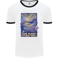 Same Planet Different World Mens White Ringer T-Shirt White/Black