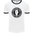 Northern Soul Keeping the Faith Mens White Ringer T-Shirt White/Black