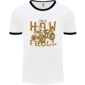 Quad Bike How I Roll Mens Ringer T-Shirt White/Black