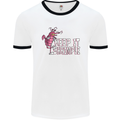 Keep It Shrimple Funny Shrimp Prawns Mens White Ringer T-Shirt White/Black