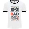 Photography Your Face Funny Photographer Mens White Ringer T-Shirt White/Black
