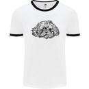 Shih Tzu Drawing Dogs Mens Ringer T-Shirt White/Black