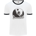 Downhill Mountain Biking Cycling MTB Bike Mens Ringer T-Shirt White/Black