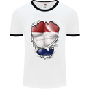 Gym The Dutch Flag Ripped Muscles Holland Mens White Ringer T-Shirt White/Black