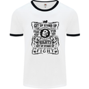 Get up Stand up Reggae Music Mens White Ringer T-Shirt White/Black