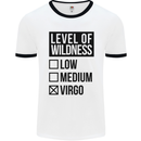 Levels of Wildness Virgo Mens White Ringer T-Shirt White/Black