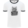 Bad Kitty New York City Police Dept. Mens White Ringer T-Shirt White/Black