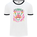 Fungi Magic Mushrooms Trippy LSD Mens Ringer T-Shirt White/Black