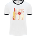 Camping is Fun Funny Murder Halloween Mens Ringer T-Shirt White/Black