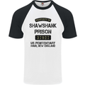 Property of Shawshank Prison Movie 90's Mens S/S Baseball T-Shirt White/Black