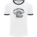 Lets Get Fungi Magic Mushrooms LSD Mens Ringer T-Shirt White/Black
