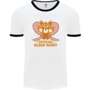 Red Panda Bear Funny Sleep Sleeping Mens White Ringer T-Shirt White/Black