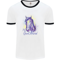 Horse Is My Spiritual Animal Equestrian Mens White Ringer T-Shirt White/Black