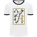 Metal Detecting Equipment ;Detector Stuff Mens Ringer T-Shirt White/Black