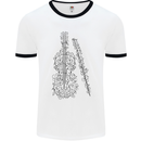 A Violin Cello Mens Ringer T-Shirt White/Black